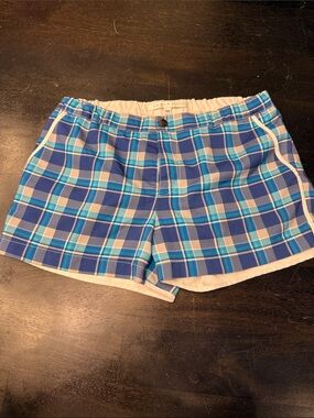 Men’s Blue Plaid Parke & Ronen Swim Shorts - 30